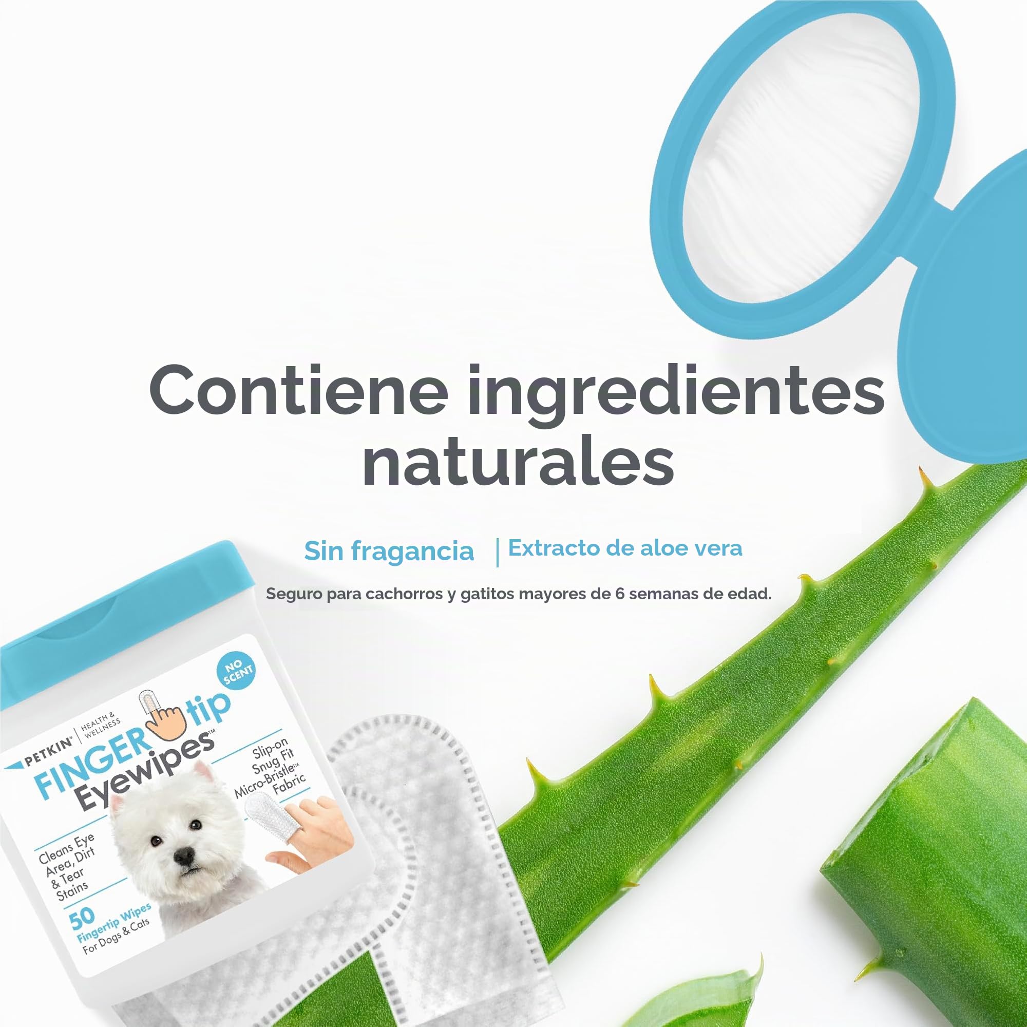 ¿Qué tipo de toallitas son seguras y efectivas para limpiar la zona de los ojos del perro?